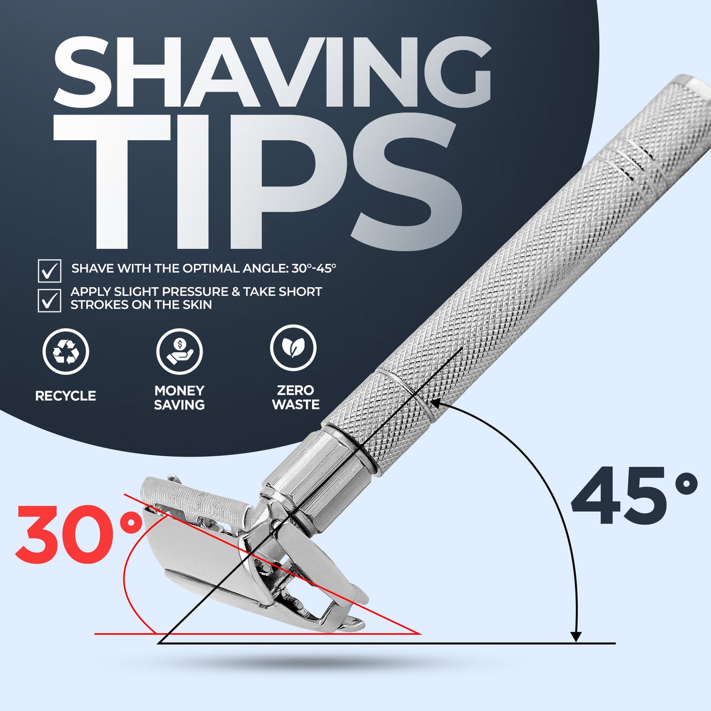 Butterfly Safety Razor for Men and Women Non-Slip Metallic DE Razor