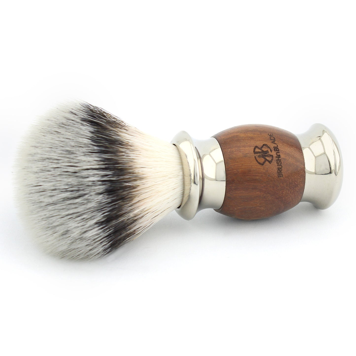 Lee Silver Synthetic Shaving Brush with Wood Handle