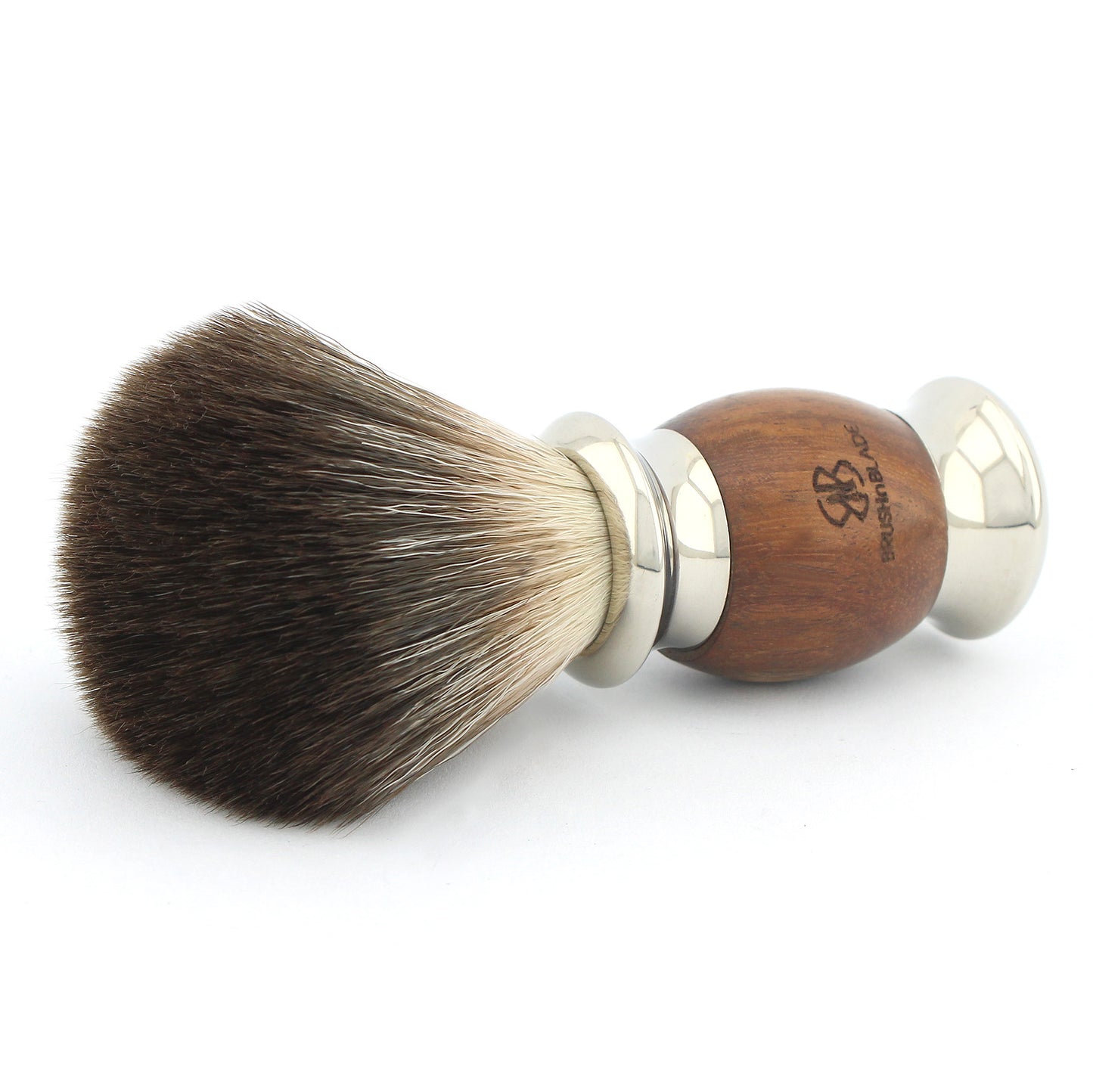 Lee Black Synthetic Shaving Brush with Wood Handle