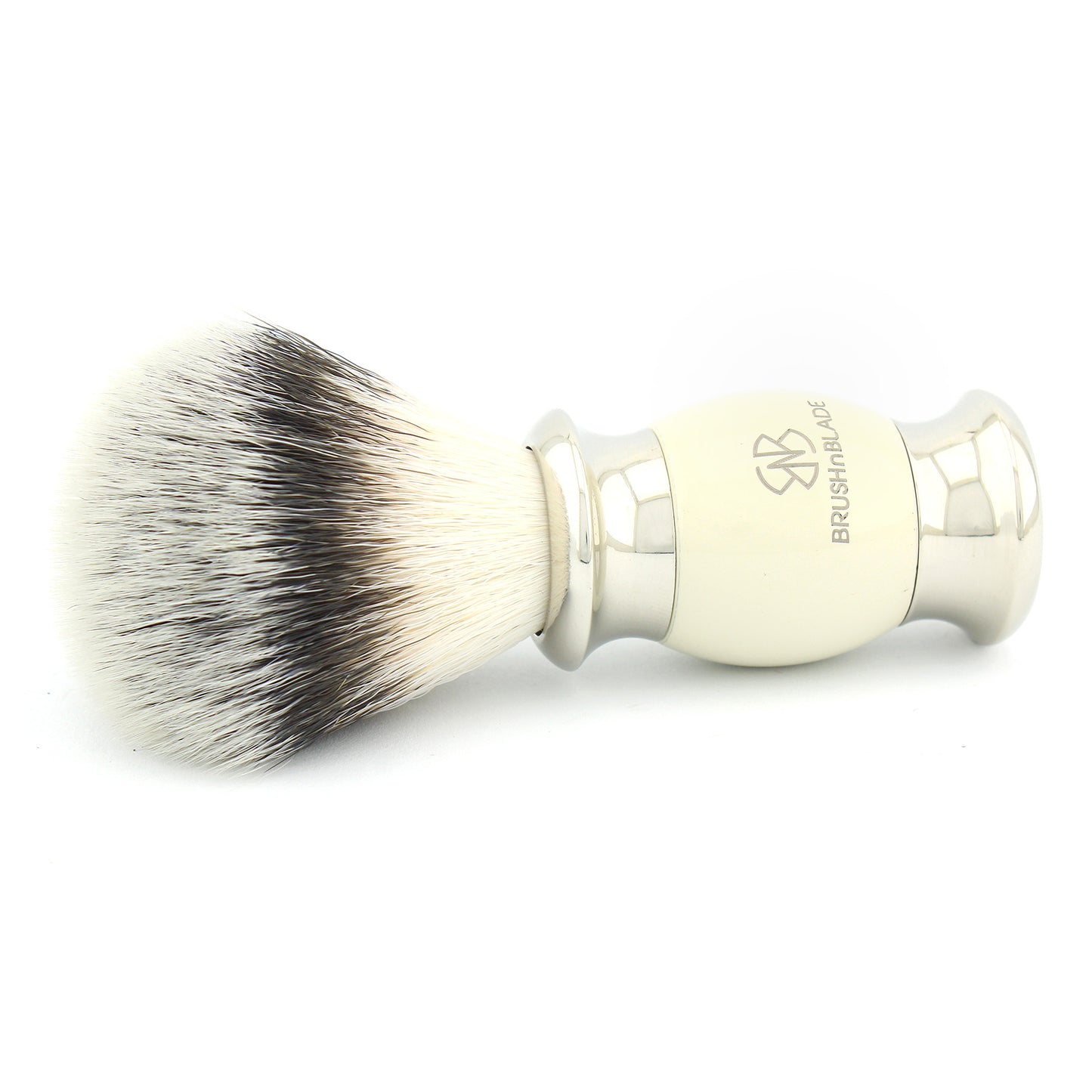 Lee Silver Synthetic Shaving Brush with Ivory Handle