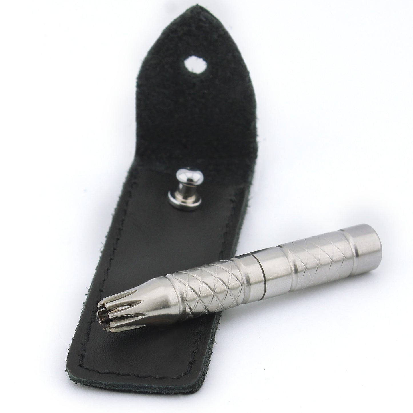 Nose Trimmer with Black Leather Pouch