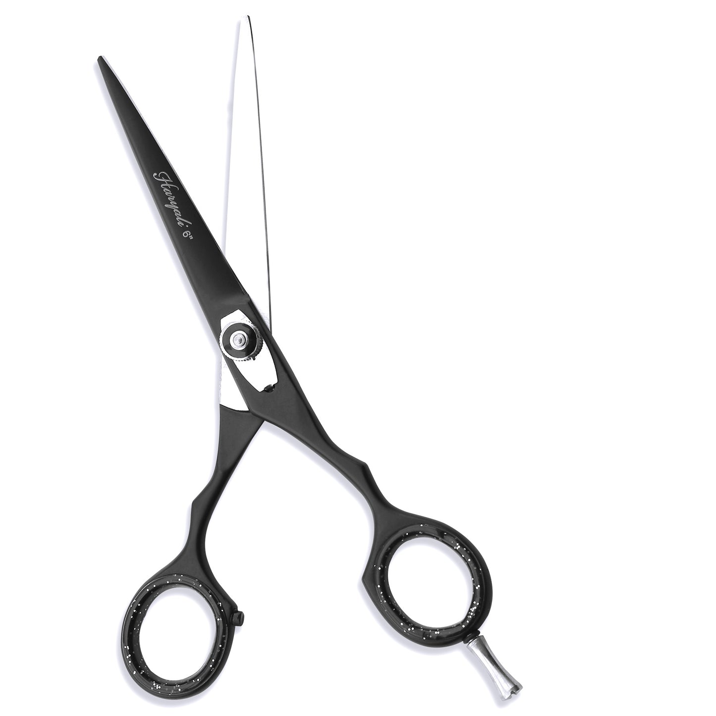Black 6” Hairdressing Scissors Set with Adjustable Screws - right handed