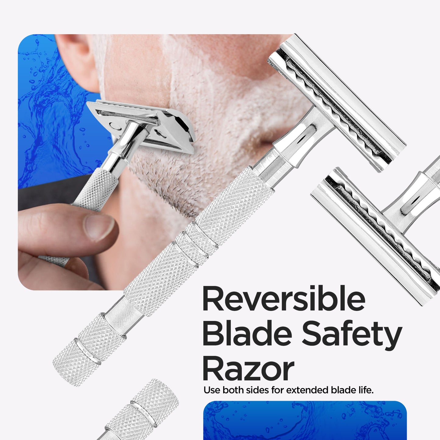 Textured Grip Double Edge Safety Razor