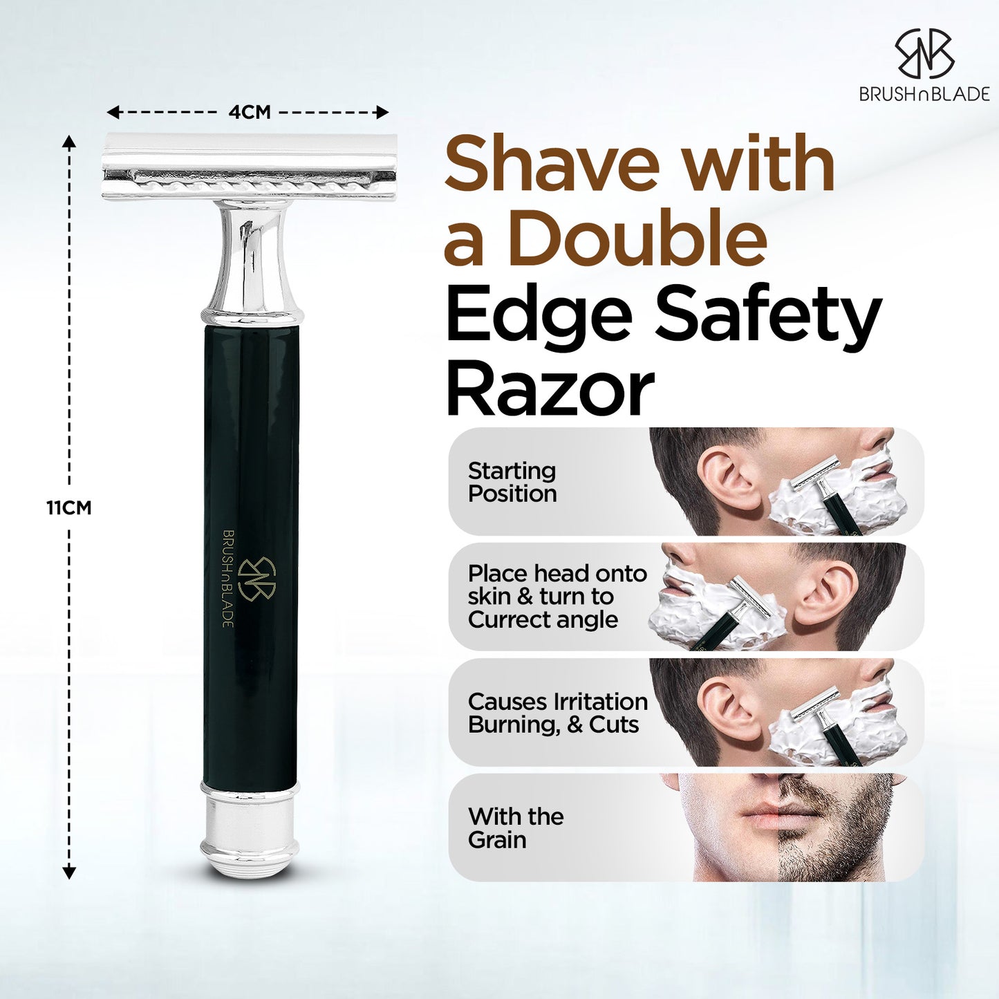 Round Pencil Double Edge Safety Razor in 10 Colors
