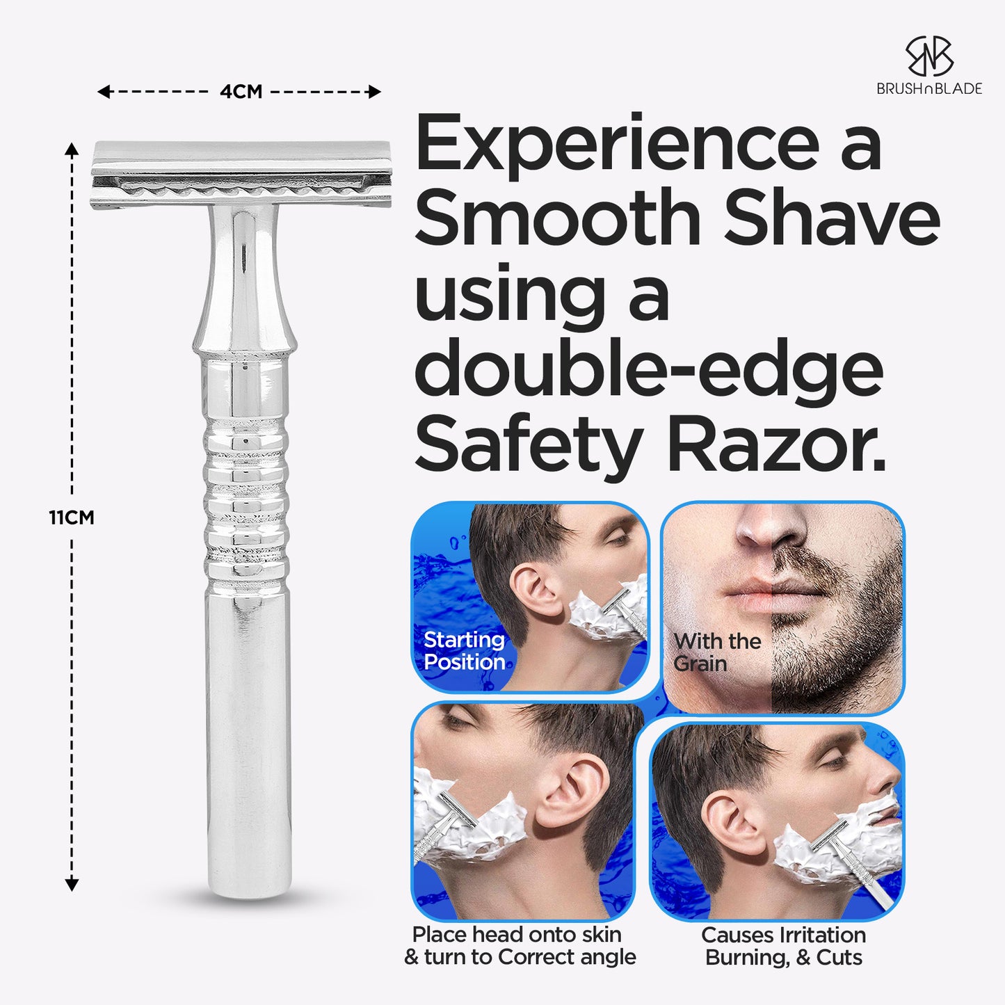 Premium Chrome Double Edge Safety Razor