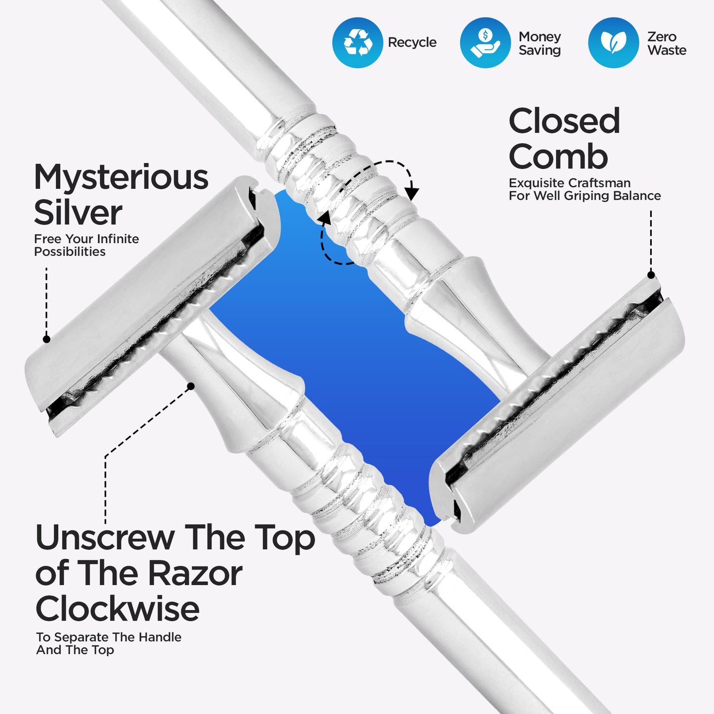 Premium Chrome Double Edge Safety Razor