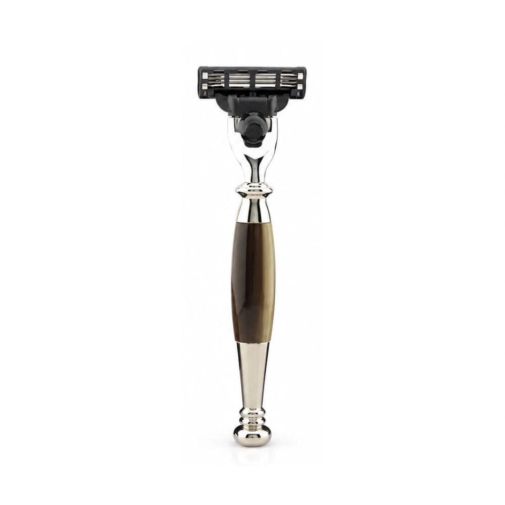Tandoori 3 Edge Shaving Razor - Buffalo Horn Imitation