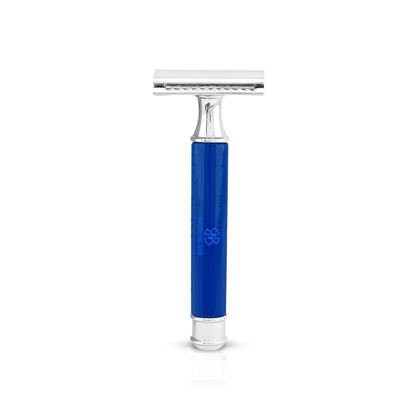 DE safety razor with round pencil in blue