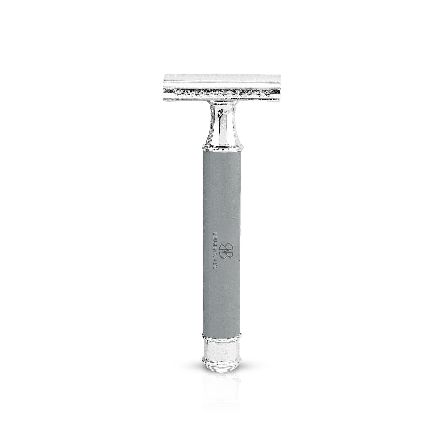 DE safety razor with round pencil in gray