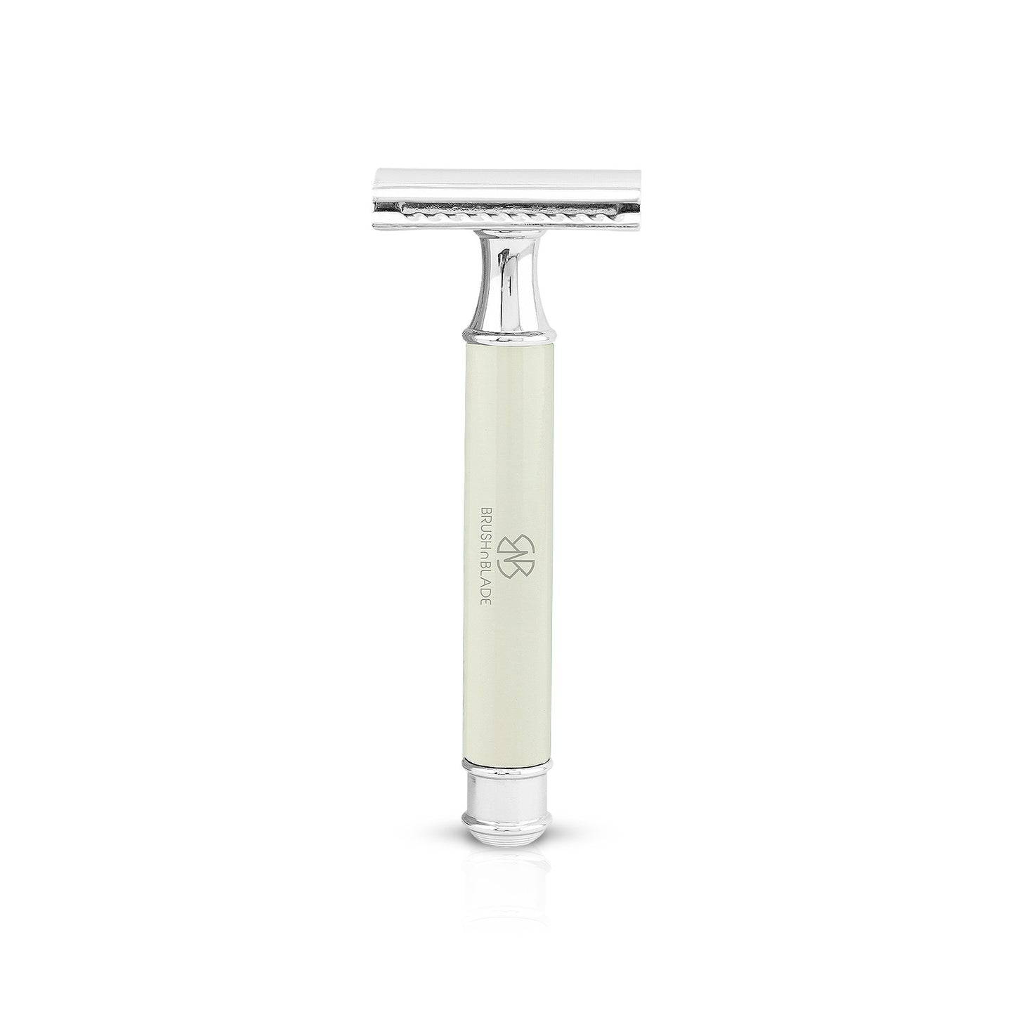 DE safety razor with round pencil in ivory