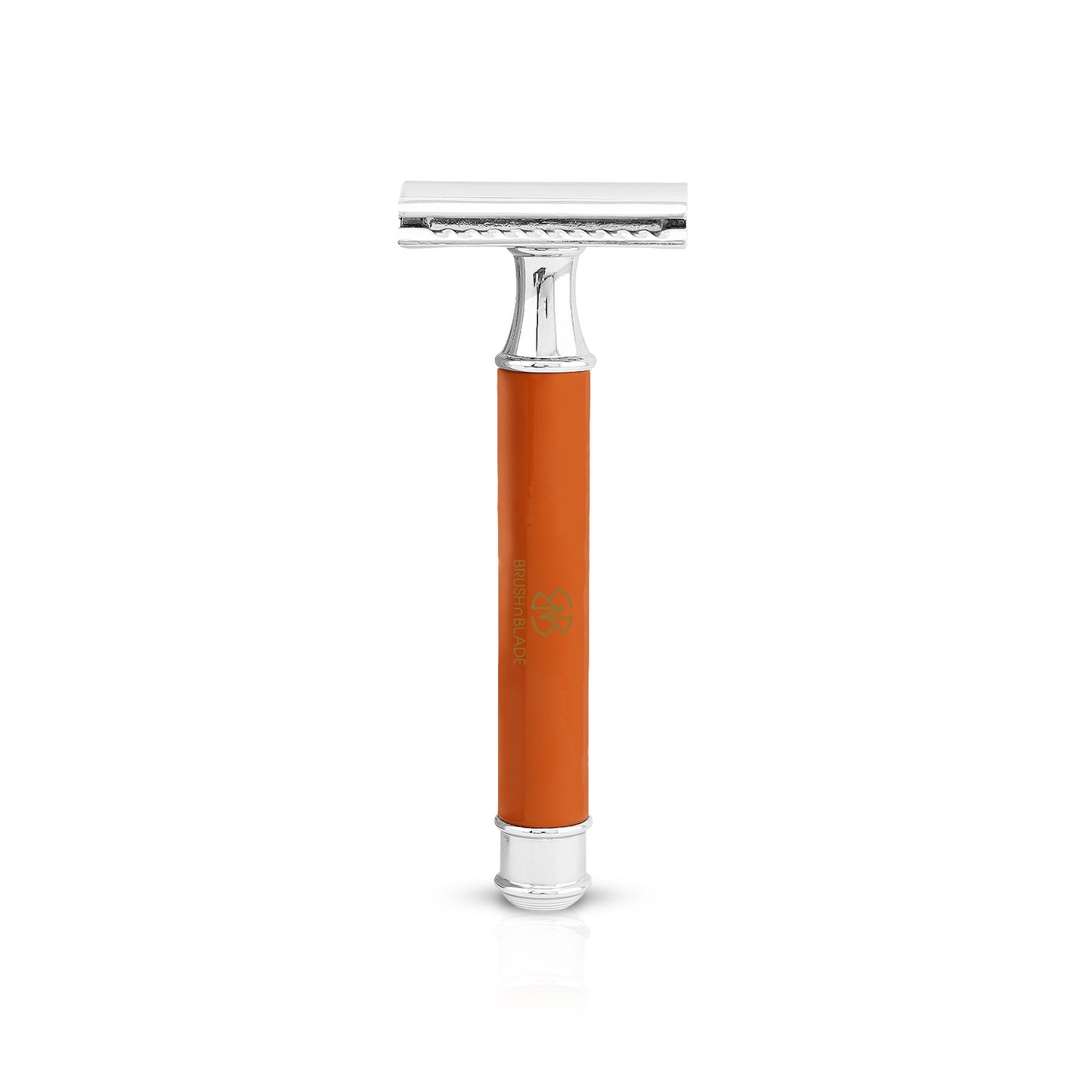 DE safety razor with round pencil in orange