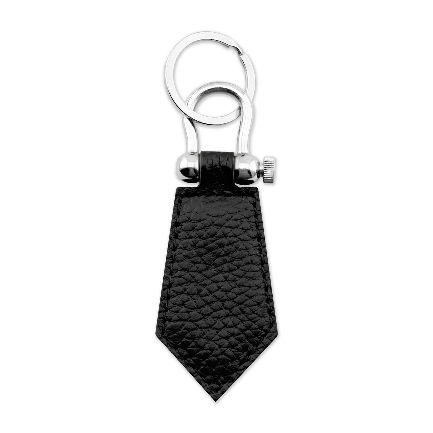 Keychain Leather Windsor in Plain Camel Black Textured Black