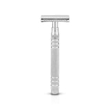 Extended Grip Stainless Steel DE Safety Razor