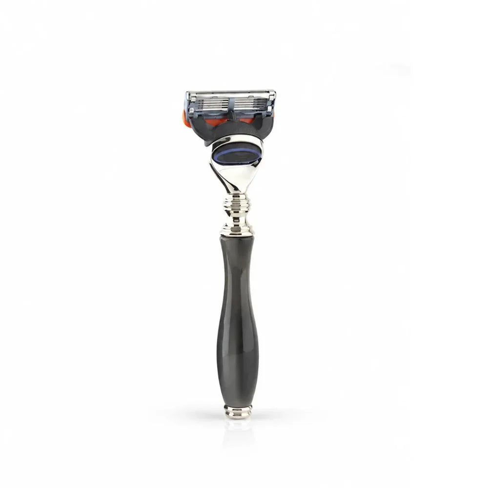 Grey 5 Edge Shaving Razor Brass Resin