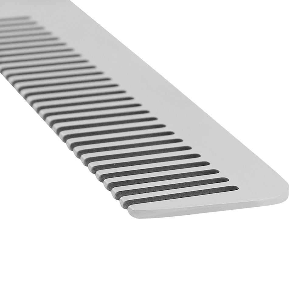 Dual Tooth Styling Hair Comb Stainless Steel