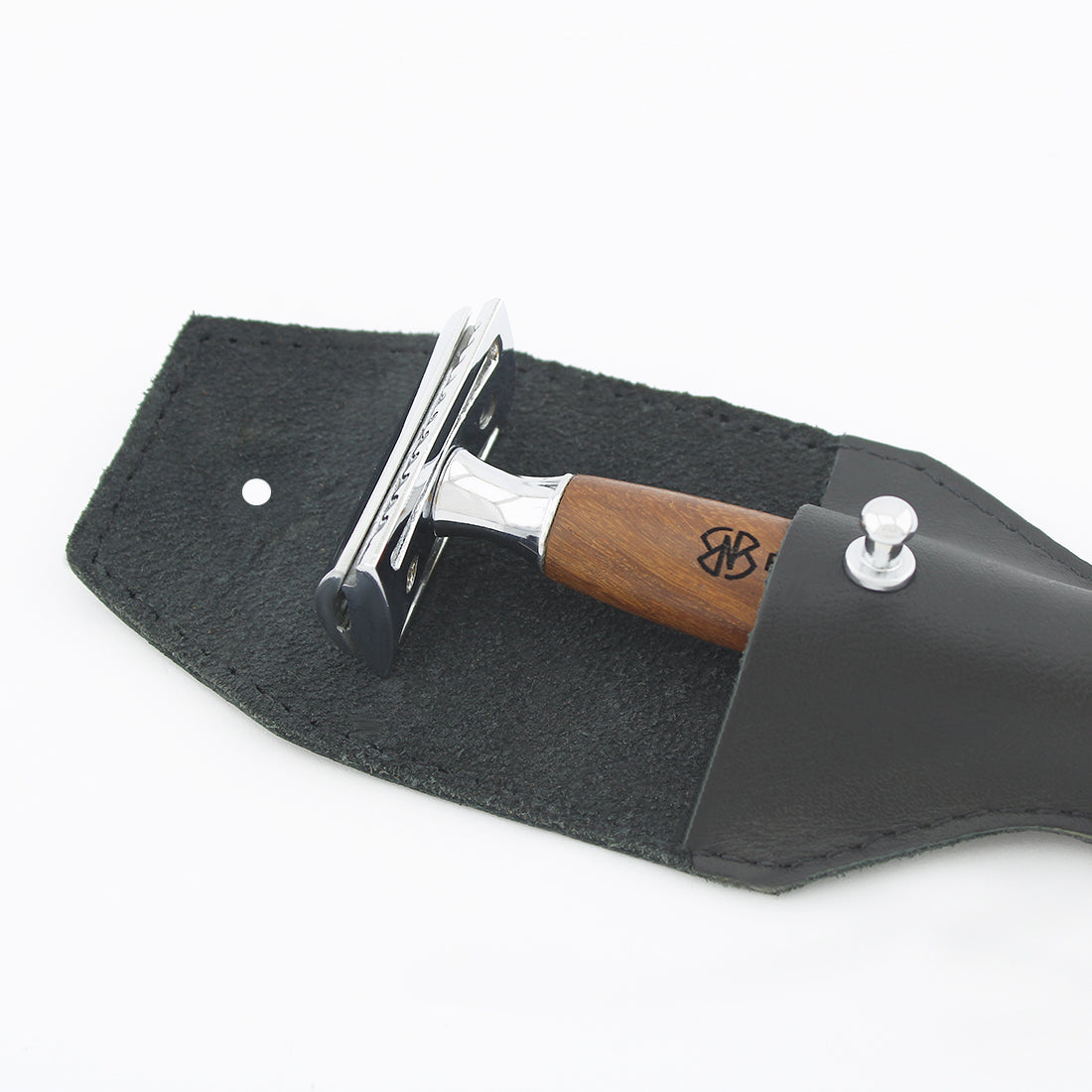 Grain & Edge Safety Razor with Leather Pouch for Men
