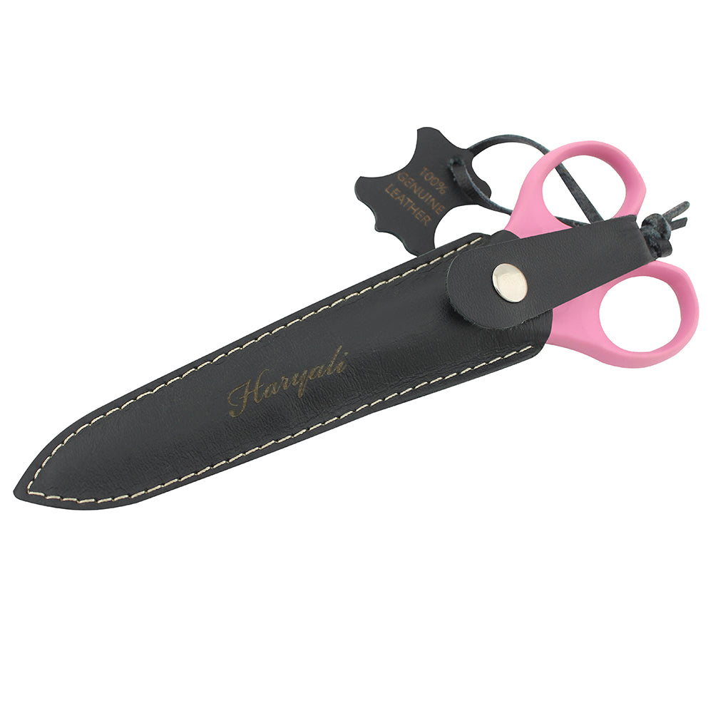 6" Pink Professional Hair Cutting Scissor with Leather Pouch