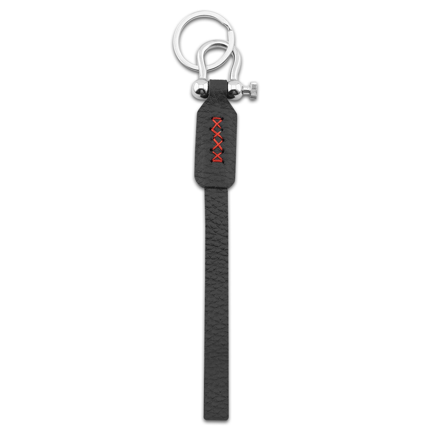 Keychain Leather Bond in textured Black