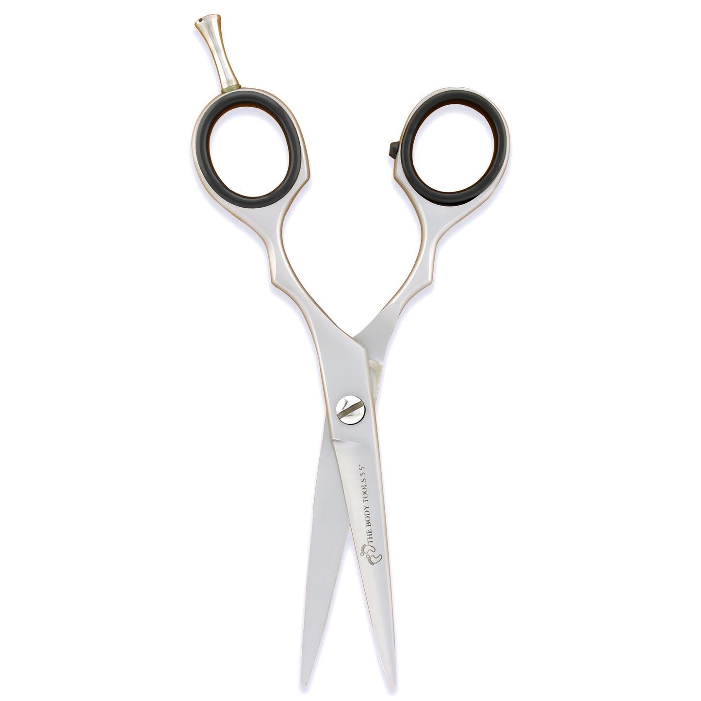Silver 5.5” Hairdressing Scissors with Fixed Screws