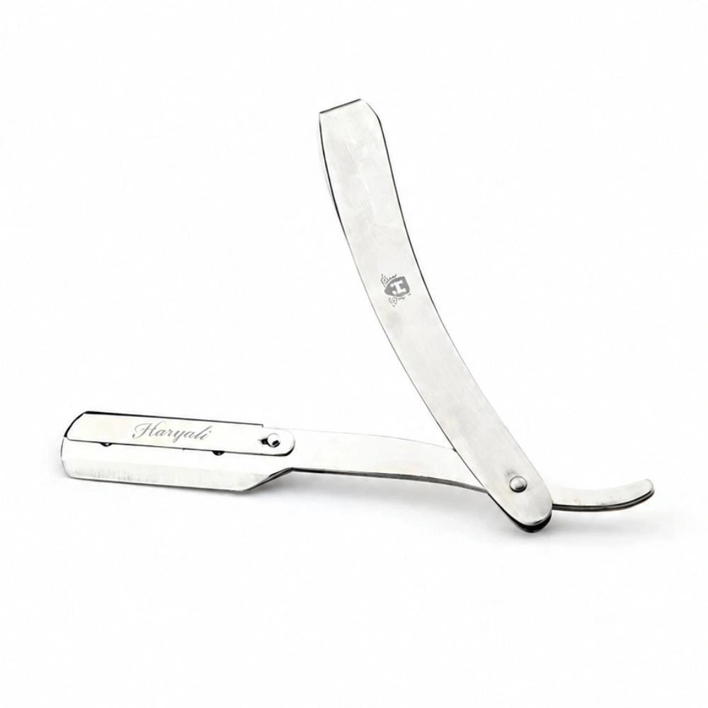 Stainless Steel Cut Throat Razor with Replaceable Blade