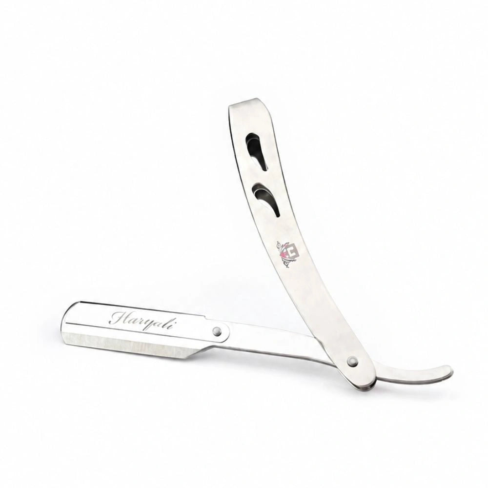 Silver Finish Replaceable Blade Cut Throat Razor