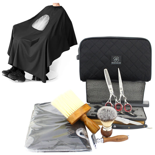 Personal Barber Kit for Grooming with Silver 6.5 Inch Scissors