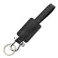 Black Textured Edison Keychain in 100% Pure Leather