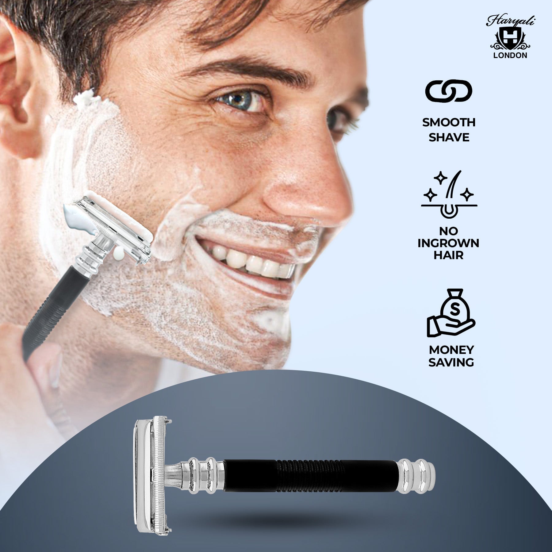 Butterfly Safety Razor Black - HARYALI LONDON