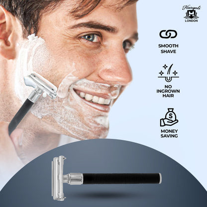 Haryali's Butterfly Safety Razor - Black - HARYALI LONDON