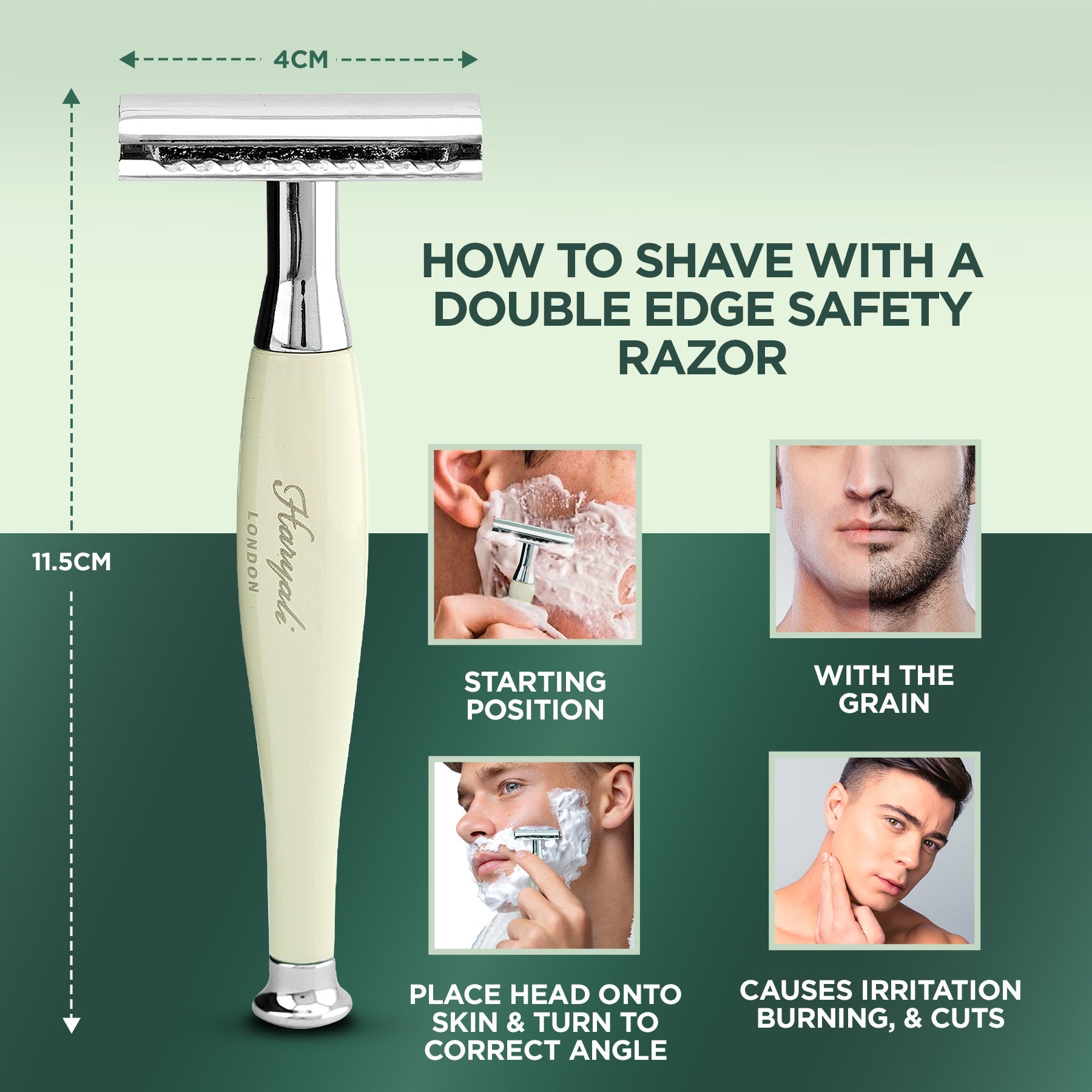 Haryali's Tandoori Safety Razor - Ivory Color - HARYALI LONDON