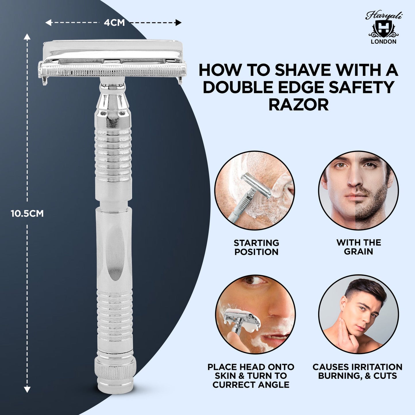 Butterfly Safety Razor Stainless Steel Cross-stitch - HARYALI LONDON