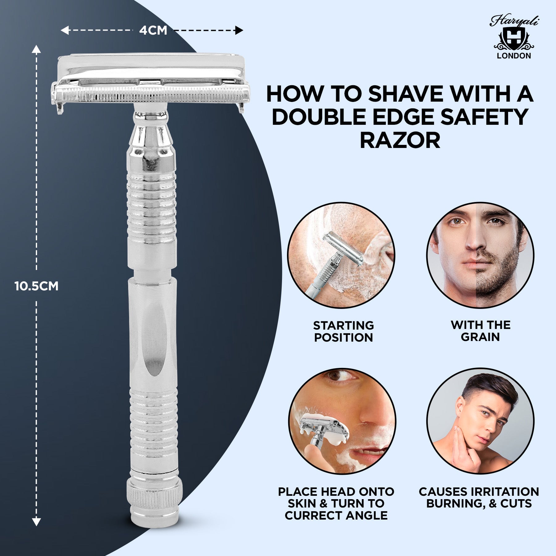 Butterfly Safety Razor Stainless Steel Cross-stitch - HARYALI LONDON
