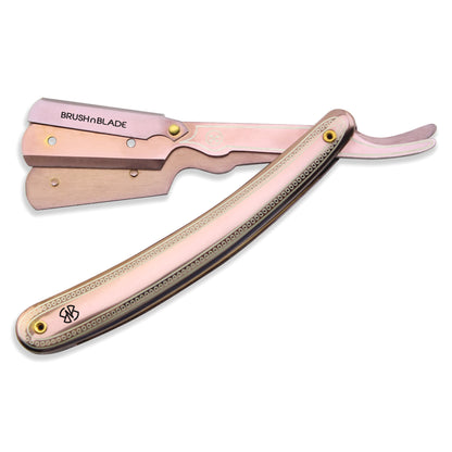 Stainless Steel Cut Throat Razor Rose Gold