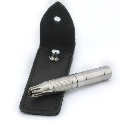 Nose Trimmer with Black Leather Pouch