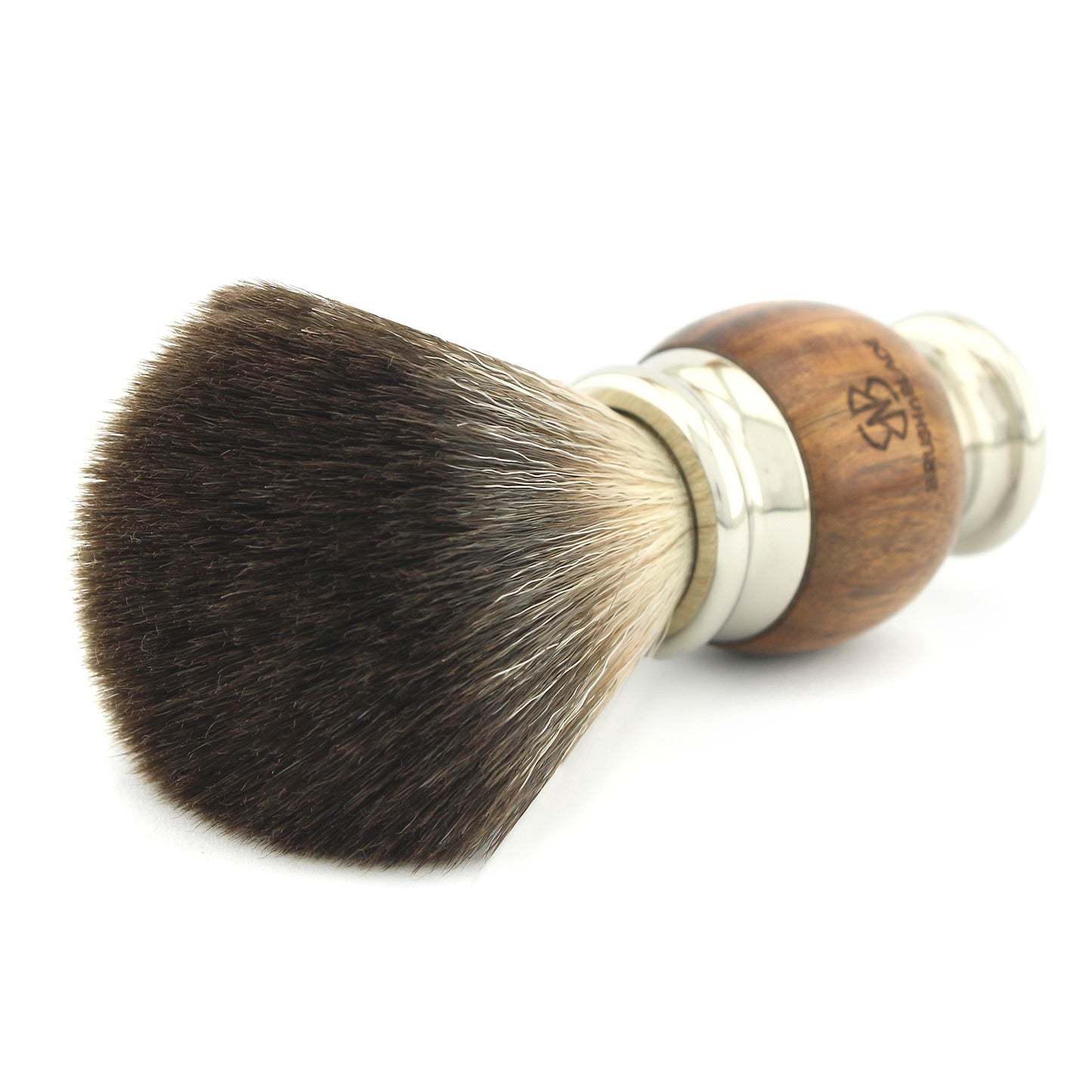OBH Black Synthetic Shaving Brush with Wood Handle