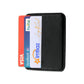 Card Holder in Black Plain and Textured Leather Horizontal