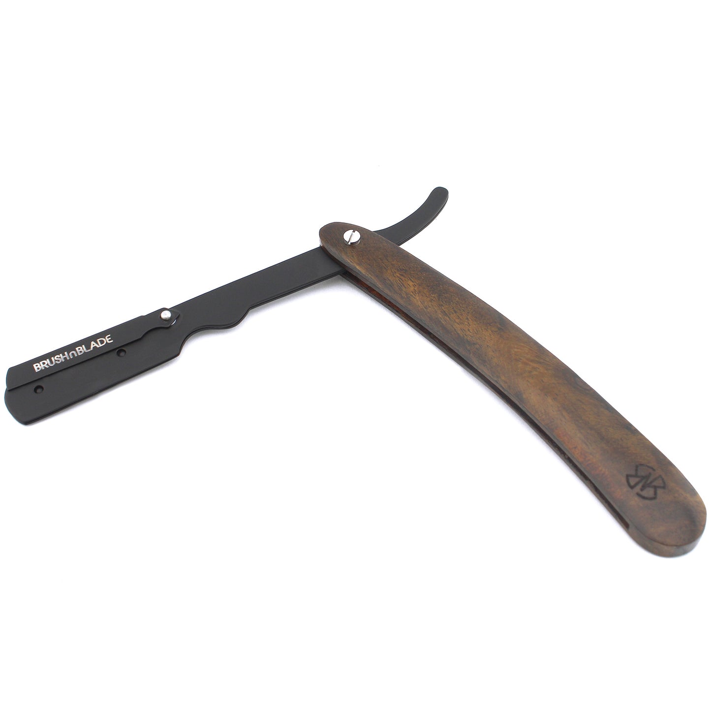 Traditional Cut Throat Razor with Premium Dark Wood Grip