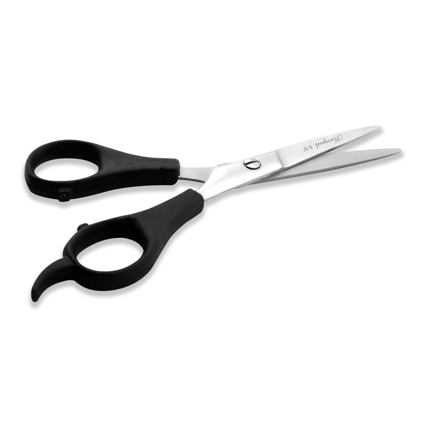 Black Handle 5.5” Hairdressing Scissors with Fixed Screws