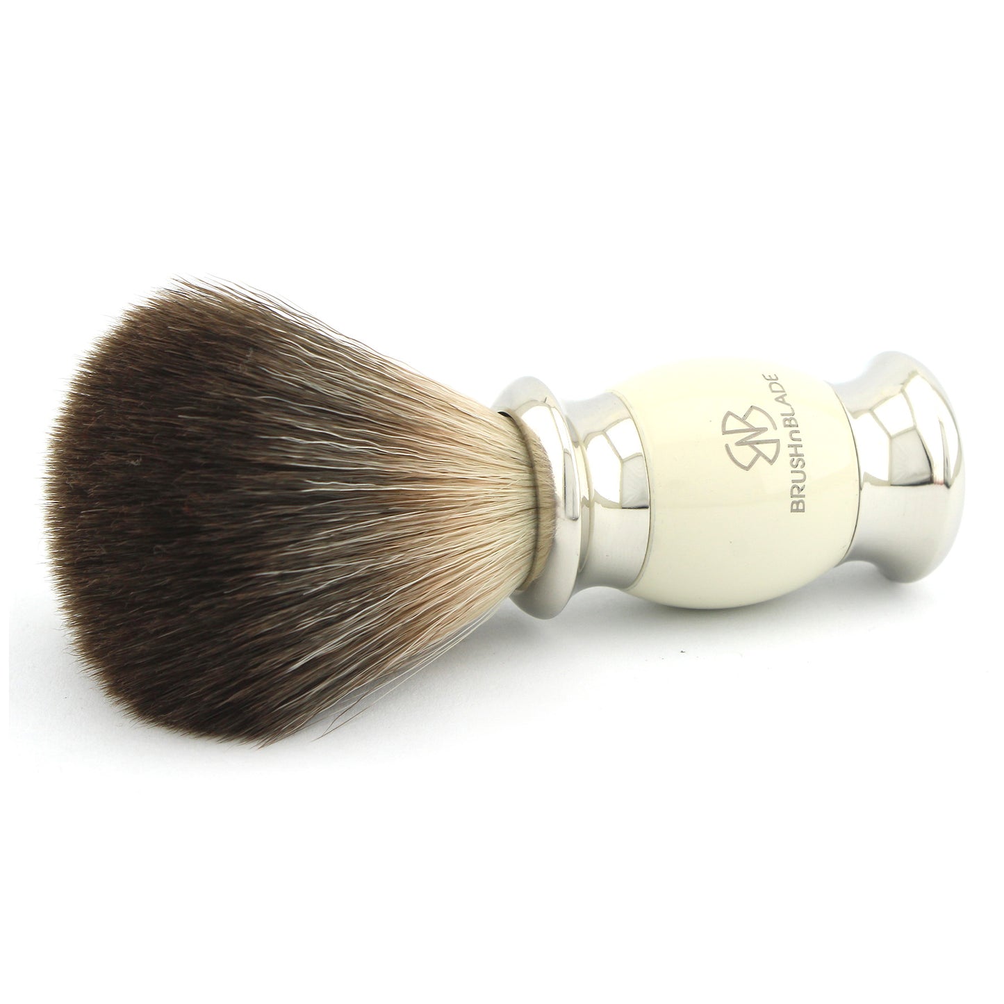 Lee Black Synthetic Shaving Brush with Ivory Handle