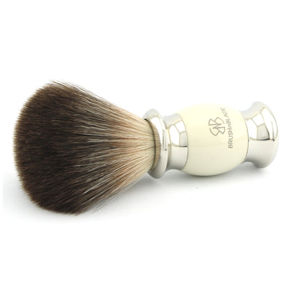 Lee Black Synthetic Shaving Brush with Ivory Handle