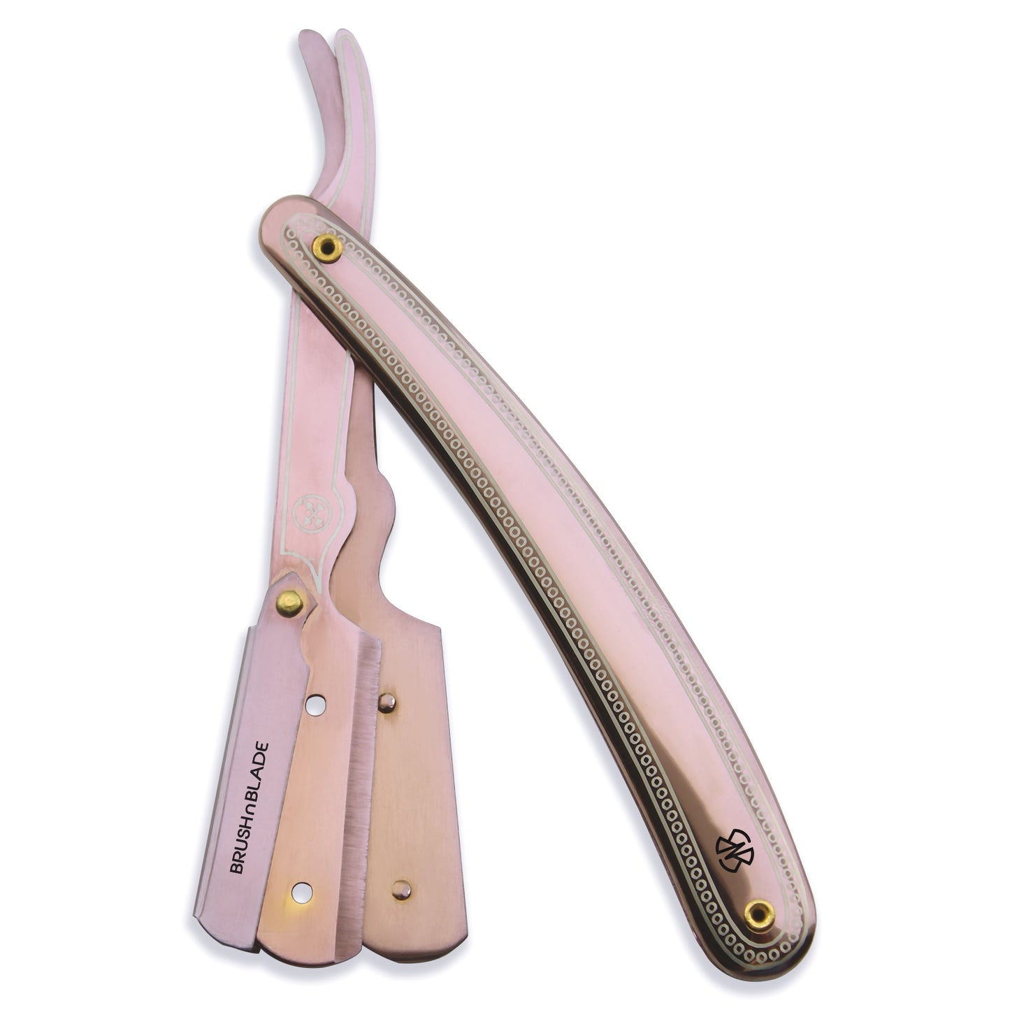 Stainless Steel Cut Throat Razor Rose Gold