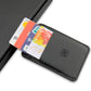 Card Holder Leather in Plain Black and Textured Black