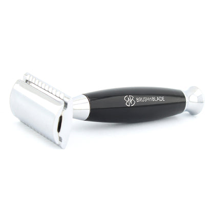 Lee Double Edge Razor in Wooden, Ivory & Black Handle