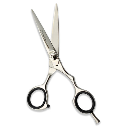 Silver 5.5” Offset Hairdressing Scissors Set with Adjustable Screws