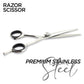 Silver 5.5” Hairdressing Razor Scissors with Black Grip