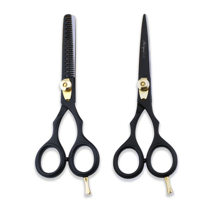 Personal Barber Kit for Grooming with Black 5.5 Inch Scissors for Hygiene