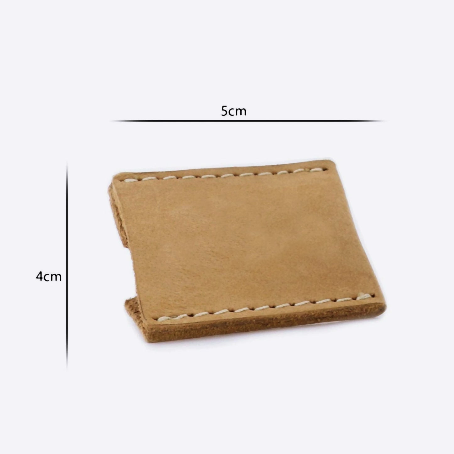 Compact brown DE razor pouch made from premium stitched leather

