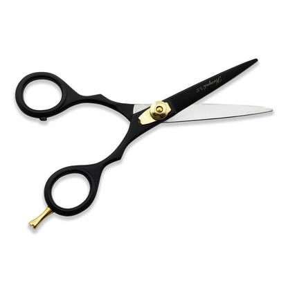 Black 5.5” Hairdressing Scissors Set with Adjustable Screws