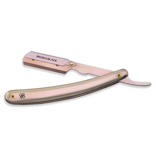 Stainless Steel Cut Throat Razor Rose Gold