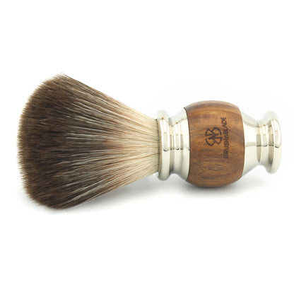 OBH Black Synthetic Shaving Brush with Wood Handle